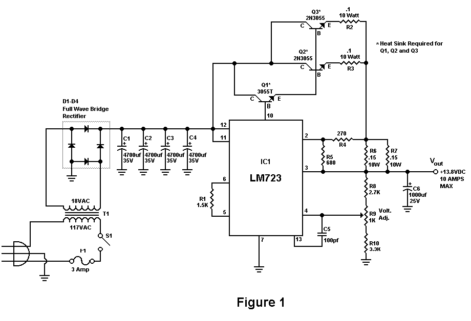 13.8 amper power supply